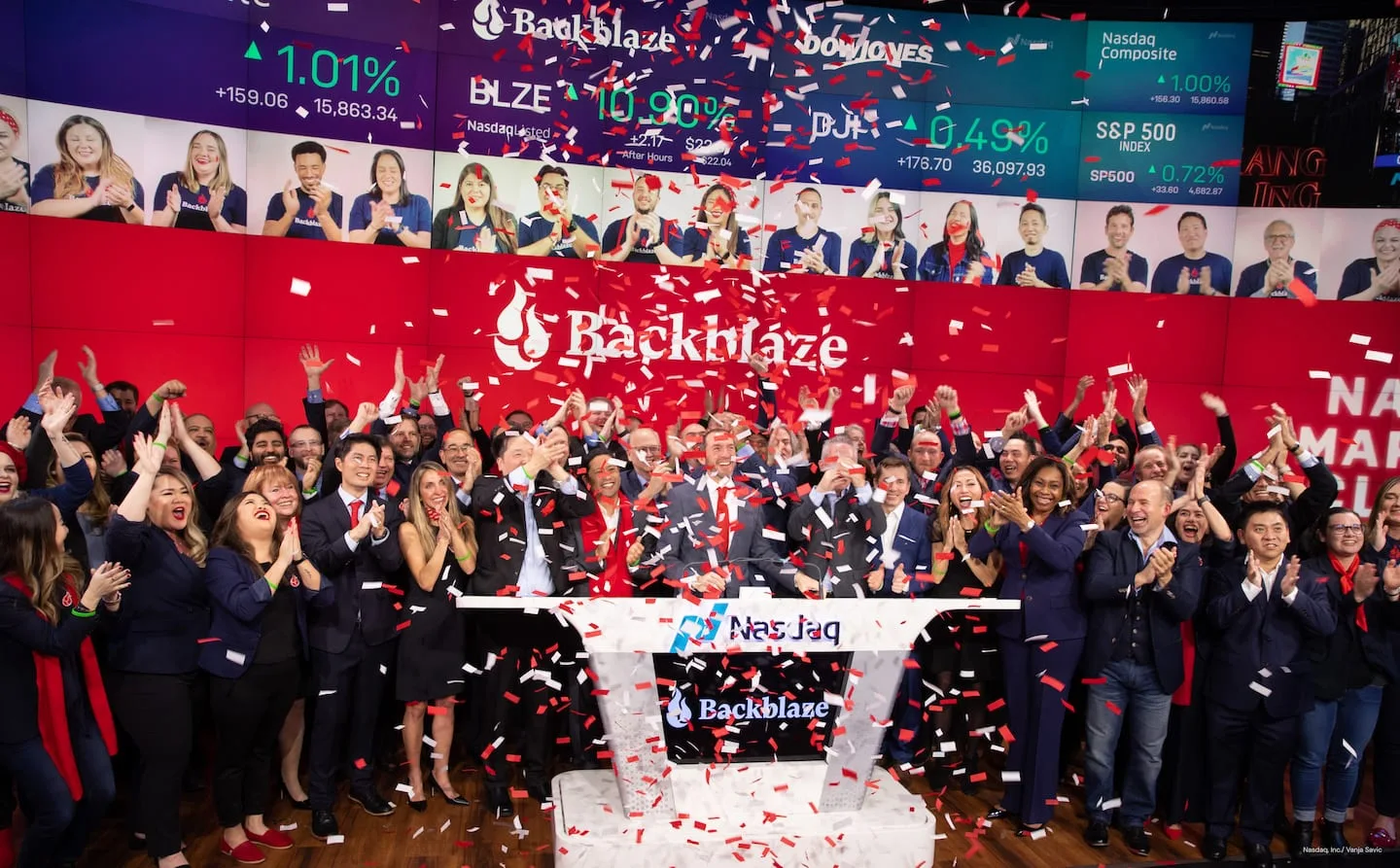 Backblaze brand systems and IPO storytelling by Madplum Creative.